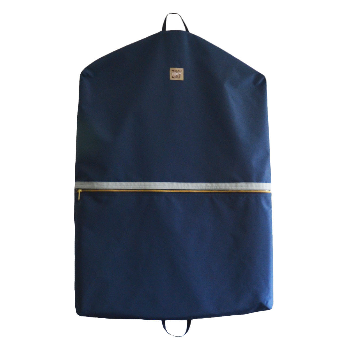 Navy silver garment bag